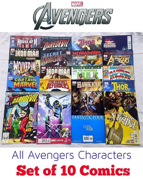 Marvel Comics Set | Avengers Comics | Iron Man Comics | Captain America ...