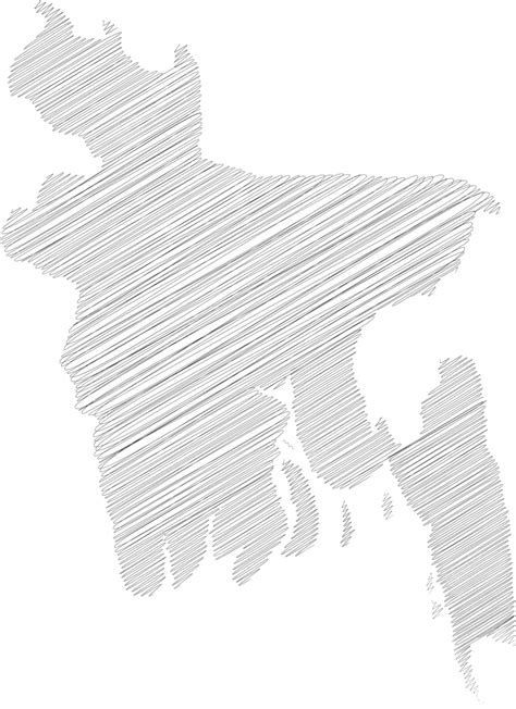 Simple Silhouette Map Of Bangladesh In Pencil Sketch Vector, Pencil, Doodle, Shape PNG and ...