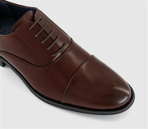 OFFICE Middleton Toecap Oxford Shoes Chocolate Brown - Men’s Smart Shoes