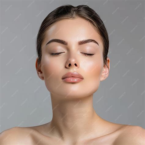 Premium Photo | A woman with a light skin on her face