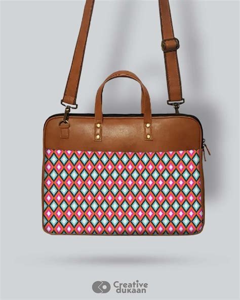 Geometry Design Luxurious Laptop Bag Made Using Vegan Leather ...