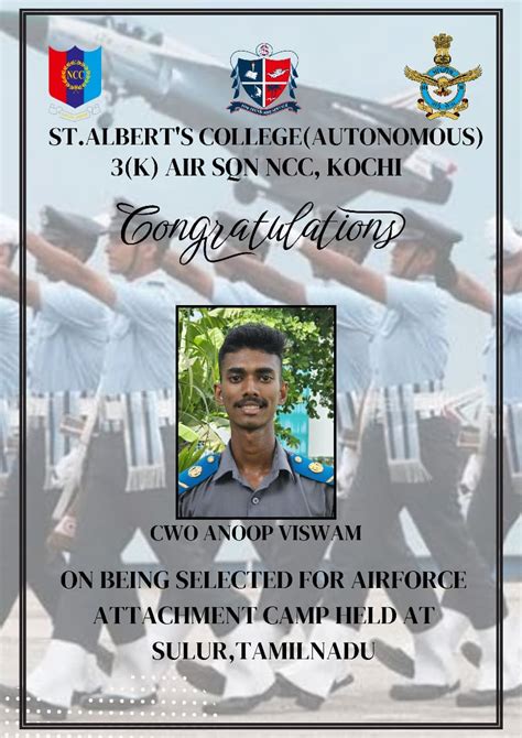 Congratulations – CWO ANOOP VISHAM – St. Albert’s College (Autonomous ...
