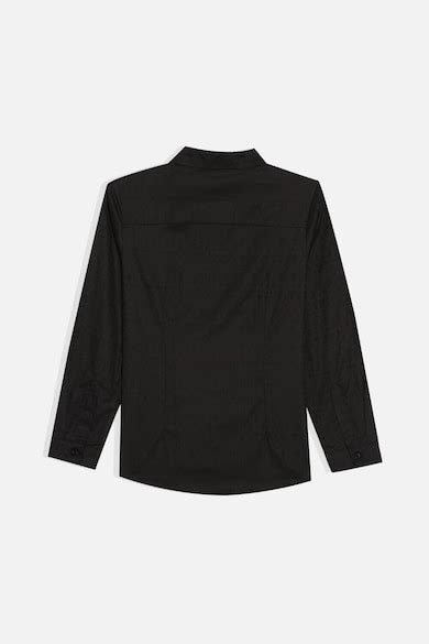 Buy Boys Black Slim Fit Textured Casual Shirt Online - 39727603 | Allen ...