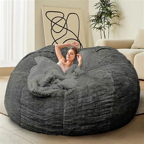 HDMLDP Bean Bag Chair for Adults Kids Without Filling Comfy Fluffy ...