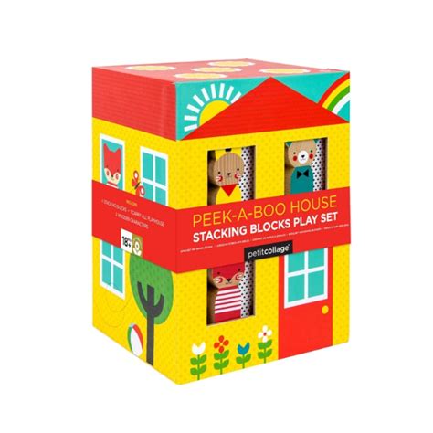 Peek-a-Boo House Stacking Blocks Play Set - Juego de Cubos Apilables – Little Design