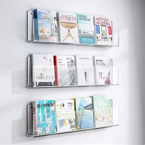 Amazon.com: TXGJWRA Acrylic Wall Magazine Rack Clear Brochure Holder ...