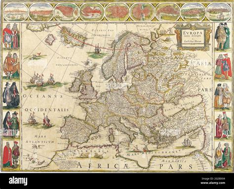 Old Europe Map, Vintage Europe Map, Retro Europe Map, Old Map of Europe, Antique Maps of the ...