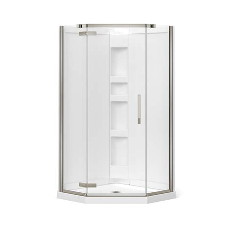 MAAX Davana 3-Piece 38-in W x 38-in L x 78-in H Neo-angle Corner Shower ...