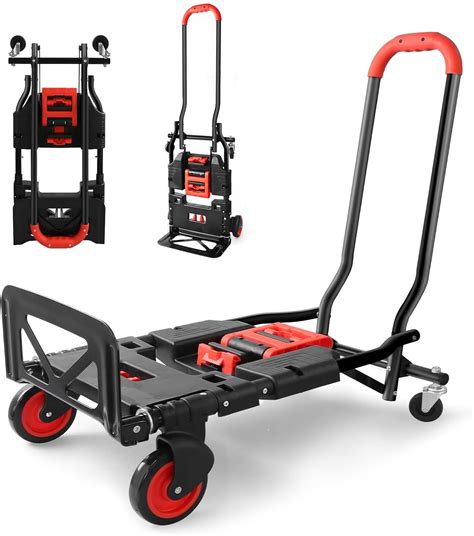 Fuelio Folding Hand Truck Dolly Cart - Collapsible Heavy Duty Dolly ...