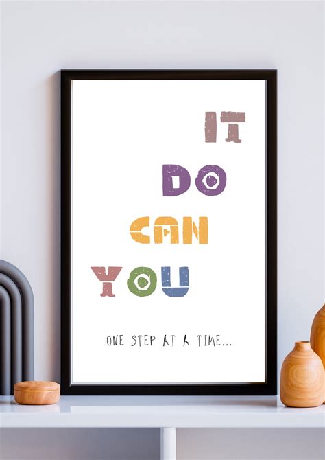 You Can Do It Poster, Motivation Poster, Child's Room Poster, Classroom ...