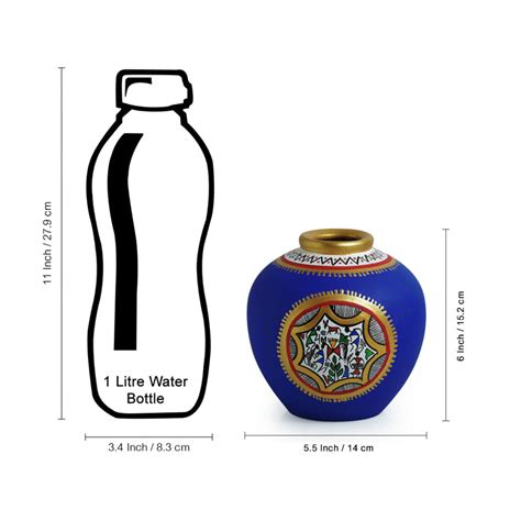 Combo Of Terracotta Handpainted Vases – ExclusiveLane