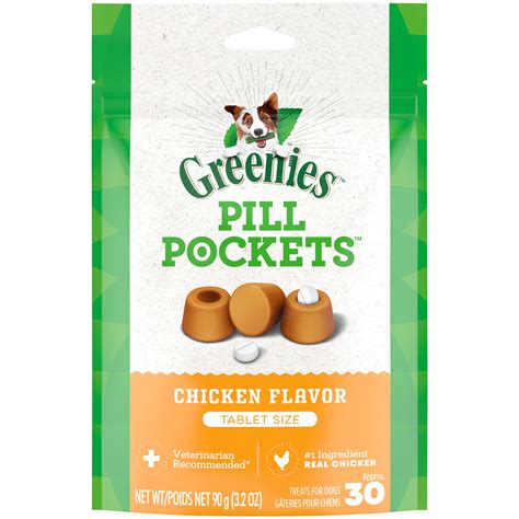GREENIES PILL POCKETS for Dogs Tablet Size Natural Soft Dog Treats ...