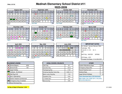 Medinah Elementary Calendar 25-26 [PDF] REVISED - EduCounty