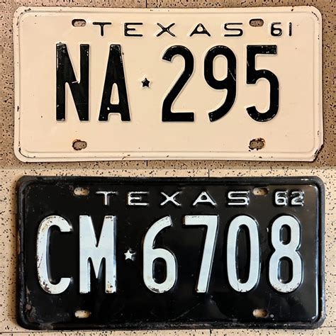 Vintage TEXAS License Plates ALL ORIGINAL Antique Auto Tags - Etsy