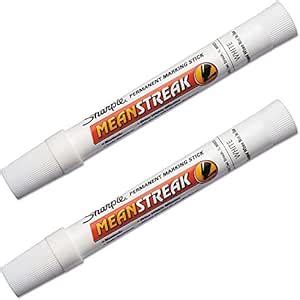 Sharpie : Mean Streak Marking Stick, Broad Tip, White -:- Sold as 2 ...
