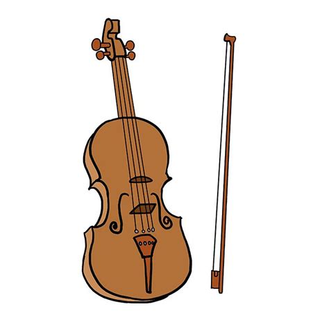 easy drawing violin