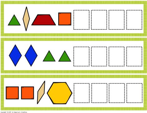 Image result for Pattern Block Activity Cards