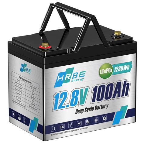 Buy 12V 100AH LiFePO4 Battery, 1280Wh Load Lithium Iron Phosphate ...