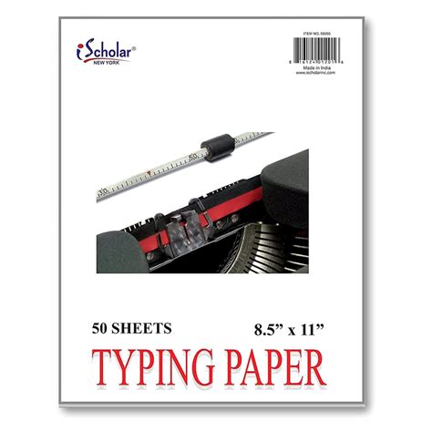 iScholar Typing Paper, 8.5 x 11 Inches, 25 Sheets, White (55025 ...