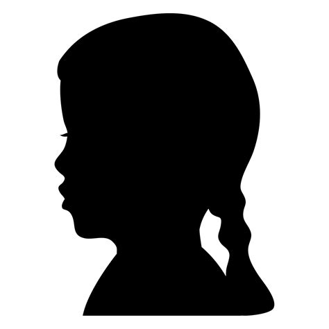 little girl silhouette profile 11251318 Vector Art at Vecteezy