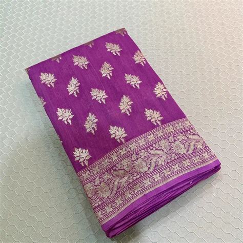 Buy Light Lavender Munga Silk Banarasi Buta Saree Online | – Unique ...