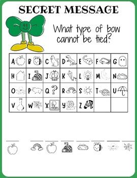 St. Patrick's Day Secret Message Activity by Miss Raina's Classroom