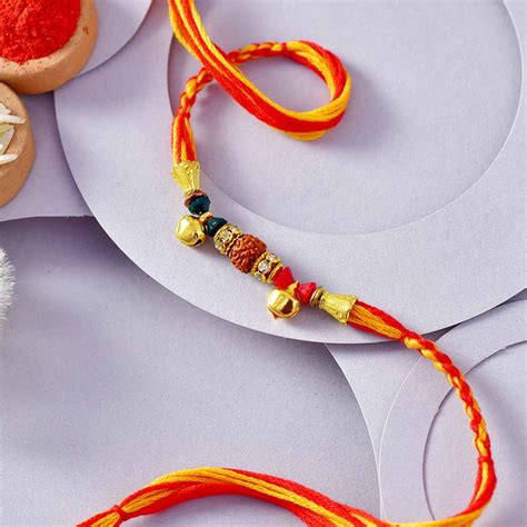 Aesthetic Ghungroo & Rudraksh Rakhi – TOKENZ