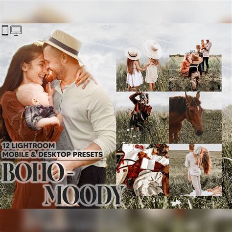 12 Boho-Moody Lightroom Presets, Rustic Mobile Preset, Family Bohemian ...