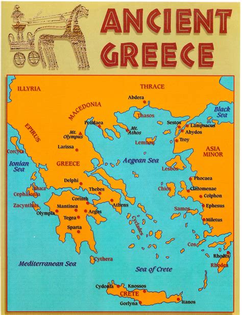 Trace map of ancient Greece
