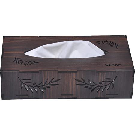 LWVAX® 3 Compartment Desk Organizer Rectangular PU Leather Tissue Paper ...