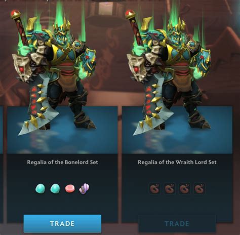 Regalia of the Boneloard Set VS. Regalia of the Wraith Lord Set : r/DotA2