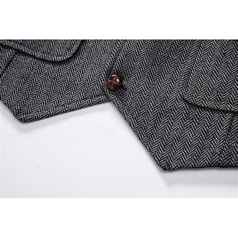 Men's Retro Vintage Tweed Blazer Herringbone Wool Blazer Sport Coat ...