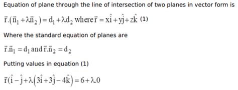 Find the Cartesian and vector equations of the planes through the line ...