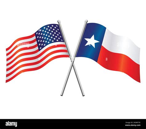 Flying usa and texas flags Stock Vector Images - Alamy