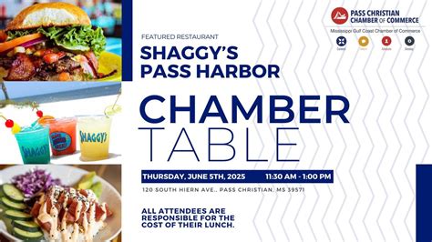 Pass Christian Chamber Table- Shaggys Pass Harbor , 120 S Hiern Ave ...
