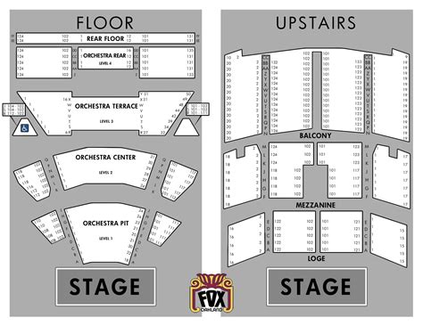 Detroit Fox Theater Floor Plan