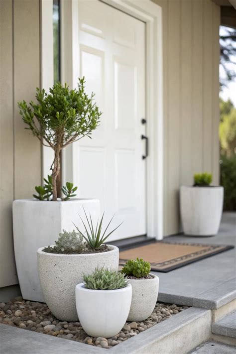 Inspiring Door Planters for Your Front Entrance - Light and Layer