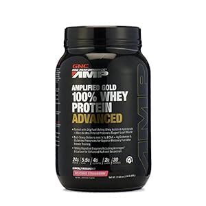 GNC AMP Amplified Gold 100% Whey Protein Advanced - 1.98 lbs, 0.89 Kg ...