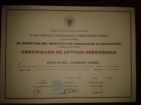 Certificado Aptitud Pedagogica Online