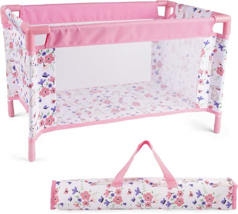 Amazon.com: Reborn Baby Dolls Crib, Foldable Babys Doll Bed for 17-21 ...