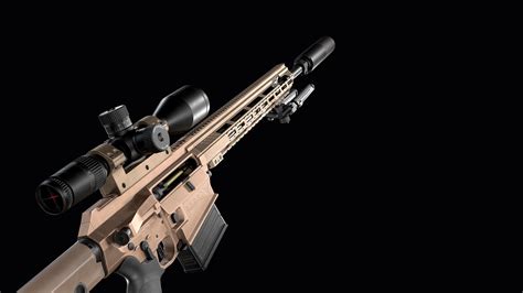 3D model Tactical Modular Sniper Rifle MK 18 Mjolnir VR / AR / low-poly ...