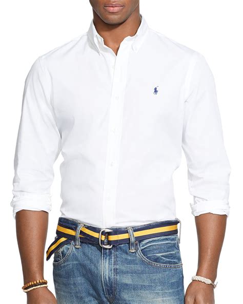 Polo ralph lauren Cotton Poplin Button Down Shirt - Classic Fit in ...