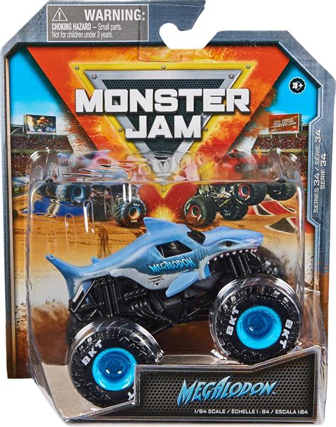 Monster Jam, Official Megalodon Monster Truck, Die-Cast Vehicle, 1:64 Scale, Kids Toys for Boys ...