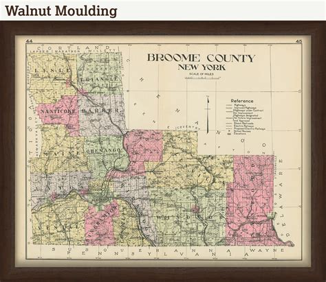 BROOME County New York 1912 Map Replica or GENUINE ORIGINAL - Etsy