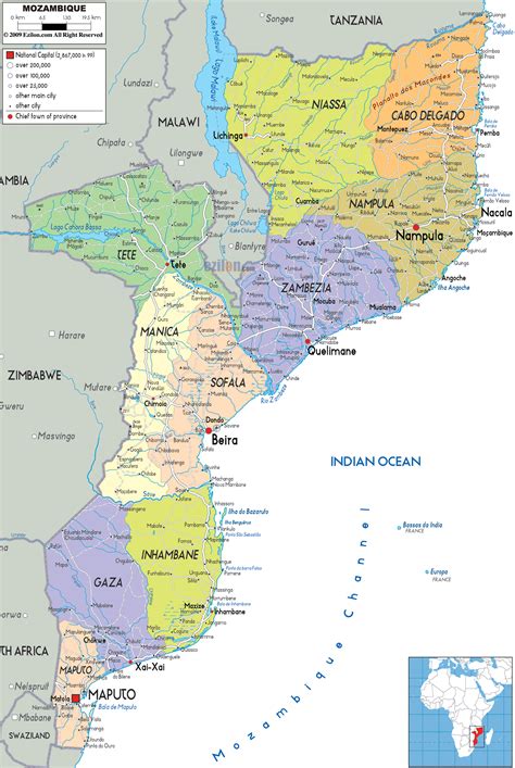 Maps of Mozambique | Map Library | Maps of the World