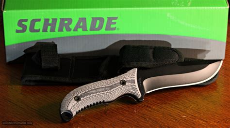 Schrade SCHF10 Drop-Point Full Tang Fixed Blade Knife, Black - Fixed ...