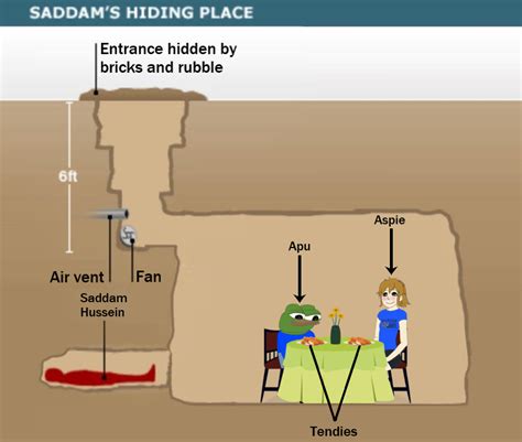 Saddam Hussein's Hiding Place | Apu Apustaja | Know Your Meme