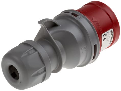 213.1637-7 Scame | Scame, Optima IP44 Red Cable Mount 6P + E Industrial ...