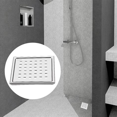 Shower Drain Channel (S.S 304 Grade) Strainer Floor Drain Jali with Co ...