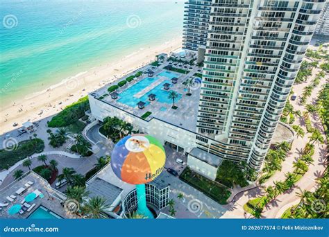 Aerial Drone Photo Beach Club Hallandale FL USA Editorial Stock Image ...
